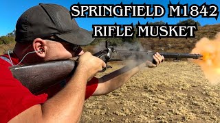 Original 1842 Springfield Rifle Musket First Shots [upl. by Milka279]