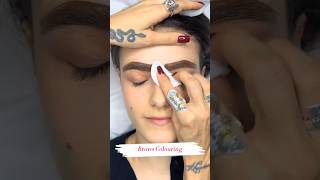 Brows colouring shorts video juliedesigner eyebrow youtubeshorts makeup shorts [upl. by Rella527]