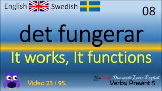 23 Verbs Present 5 Verb Present Svenska  Engelska Ord  Swedish  English engelska språket ord [upl. by Hamehseer853]