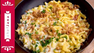 How to make vegan Spätzle  German dumplingsnoodles  GIVEAWAY [upl. by Trofmoc]