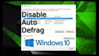 Disable Automatic Defrag Windows 10 [upl. by Pippa466]