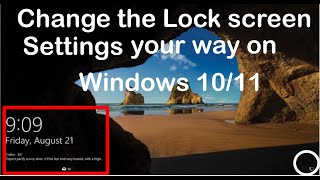 How to change the Lock screen settings in Windows 1011 [upl. by Forster35]