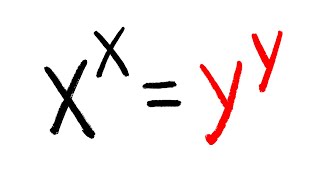 How to find all solutions to the famous equation xxyy with Lambert W function [upl. by Merrel]