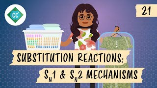 Substitution Reactions  SN1 and SN2 Mechanisms Crash Course Organic Chemistry 21 [upl. by Charie]