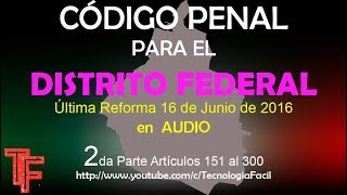 Código Penal Para el Distrito Federal Audio Parte 2 [upl. by Akela]