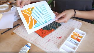 Art Studio Collagraph Printmaking [upl. by Lleunamme194]