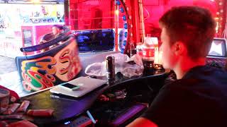 Jonathan Danters waltzer operator view with Tyller controlling at Caldicot Funfair 2018 [upl. by Enrobso262]