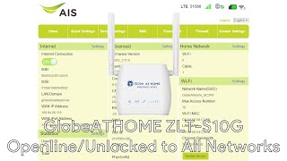 GlobeATHOME ZLT S10G 3116 adminsztozed account OpenlineUnlocked to All Networks Preview [upl. by Samuella396]