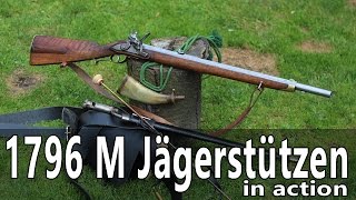 Original military flintlock rifle in action  1796 M Jagerstuetzen [upl. by Waverly]