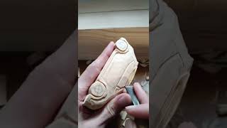 How to Make Car 🔨diy handmade craft Woodcarvingsculpturedayueershrots [upl. by Elia]