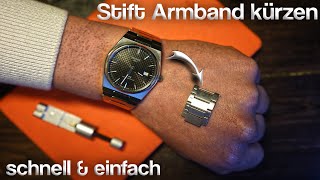 Jedes Pin Armband kürzen Tutorial  Tissot PRX Powermatic kürzen [upl. by Wrench]