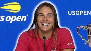 Aryna Sabalenka press conference after winning the womens US Open title [upl. by Enicar400]