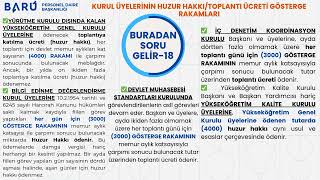 Buradan Soru Gelir  Kurul Üyelerinin Huzur HakkıToplantı Ücreti Gösterge Rakamları [upl. by Bonnell573]