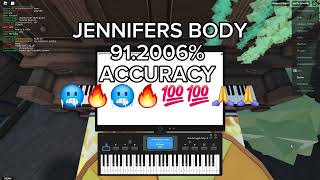 JENNIFERS BODY ROBLOX PIANO COVER 912 ACCURACY 🥶🙏💯🔥  Piano Visualizations 2 meme [upl. by Clementi]