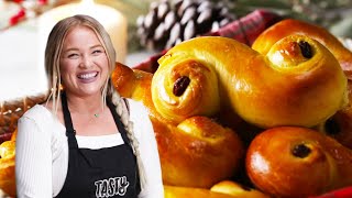 How to Make Saffron Buns Lussebullar by Alix • Tasty [upl. by Quickman182]