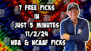 NCAAF amp NBA Best Bets for Today Picks amp Predictions Saturday 11 224  7 Picks in 5 Minutes [upl. by Blim299]