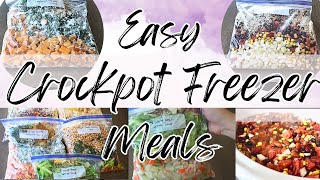 Five Easy Vegan Crockpot Freezer Meals  Updated Audio and Relaxing Music [upl. by Nwahsar236]