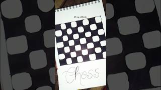 Lets draw chess board 🖤🤍art drawing artist shorts viralvideo [upl. by Nimra802]