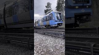 2022 C20 Stockholm metro leaving Högdalen towards Alvik on Green line [upl. by Yelac]