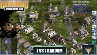 USA LASER VS 7 RANDOM  CampC Generals Zero Hour Apocalyptic Mod [upl. by Sandler21]