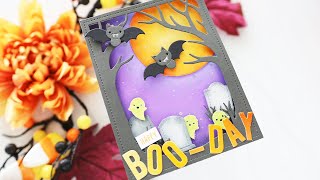 Glowinthedark Halloween scene card with Joy [upl. by Alel]