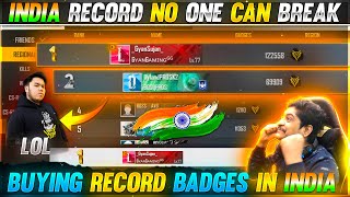 India New Record No One Can Break  5 Lakh Badges Buying  Dyland PROS Lol  Garena Free Fire [upl. by Nohsauq]