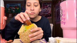 ASMR Mukbang while sick 🤒 🌮 [upl. by Garvy]