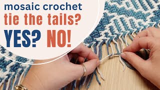 NEW Mosaic Crochet Tip for Beginners amp Experts No More Knots Before Closing the Double Border [upl. by Enomad852]