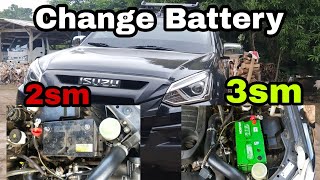 Change Battery 2sm to 3smIsuzu Mux 19 ls [upl. by Valleau310]