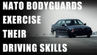 NATO bodyguards exercise their driving skills [upl. by Lyndy931]