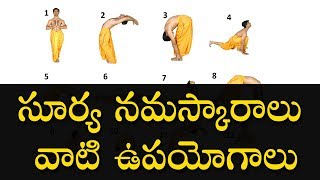 సూర్య నమస్కారాలు వాటి యొక్క ఉపయోగాలు  Benefits of Surya Namaskar in Telugu [upl. by Grizelda]