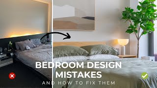 12 Common Bedroom Design Mistakes amp How To Fix Them [upl. by Phippen]