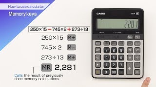 CASIO【How to use calculator Memory keys】 [upl. by Muffin]