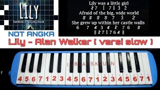 Not Pianika Lily Alan Walker LAMBAT [upl. by Anirda423]