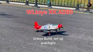 XK A280 P51D Mustang unbox build set up and flight [upl. by Berton]