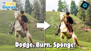 How to Use Photoshop Elements Dodge Burn and Sponge for Photo Retouching [upl. by Htiekel401]