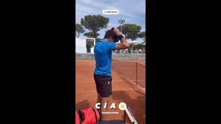 Tennis Internazionali dItalia assente Sinner show di Matteo Berrettini in allenamento al Fo [upl. by Baptiste43]