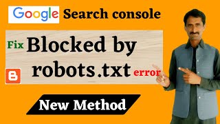 How To Fix Blocked By Robots txt Error In Blogger  Google Search Console [upl. by Tnemelc383]