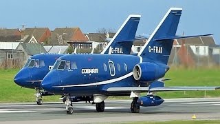 Cobham Aviation GFRAL GFRAK Dassault Falcon 20DWarton Aerodrome 201015 [upl. by Amahs]