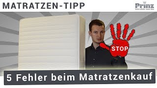 Matratze kaufen  5 Fehler die Sie NICHT machen dürfen⛔ [upl. by Ymia711]