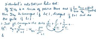 DAlemberts Ratio Test [upl. by Johnna571]