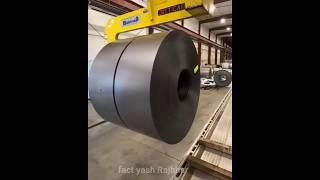 Steel coil transport worlds most dangerous work 😰 [upl. by Aihsia]