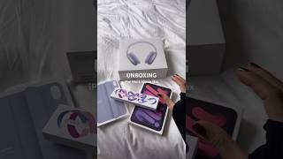 UNBOXING PURPLE IPAD MINI amp AIRPODS MAX💜🙇🏻‍♀️🪁 angietutorials appleunboxing ipadmini [upl. by Tebor429]