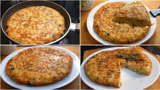 Only 3 Ingredient Potatoes Egg Onion  Traditionelles Spanisches Omelett Simple Healthy Breakfast [upl. by Eben]