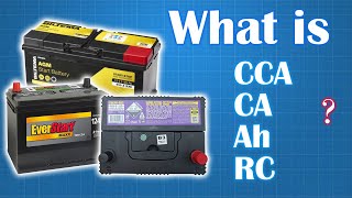 Battery capacity ratings CCA CA RC Ah [upl. by Novy972]