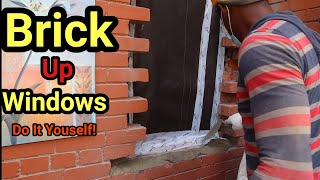 Bricklaying  How To Close Up A Opening Windows [upl. by Ebberta]