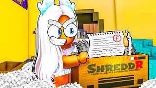 I SHREDDED MY HOMEWORK FOR ROBUX  ROBLOX [upl. by Anertal]