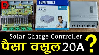 Luminous Solar Charge Controller 20 Amp  What is Inside  Unboxing [upl. by Jacobson330]