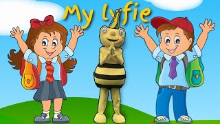 Bee Bee die By My lyfie Afrikaanse kinderliedjie vir kinders  Interaktiewe video vir kleuters [upl. by Yancy]