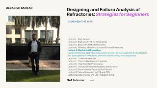 Lecture Series 1  Lecture 5 Mechanical Properties for Refractories [upl. by Taryne475]